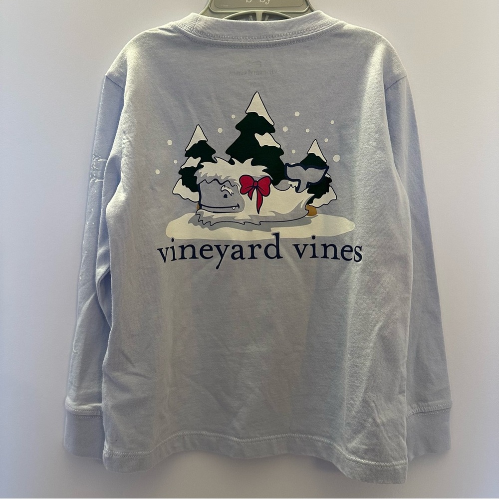 Vineyard Vines Toddler Whale Winter Shirt Size 3T NEW